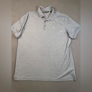 Travis Mathew Golf Polo Shirt Mens XXL Gray Short Sleeve Pima Performance